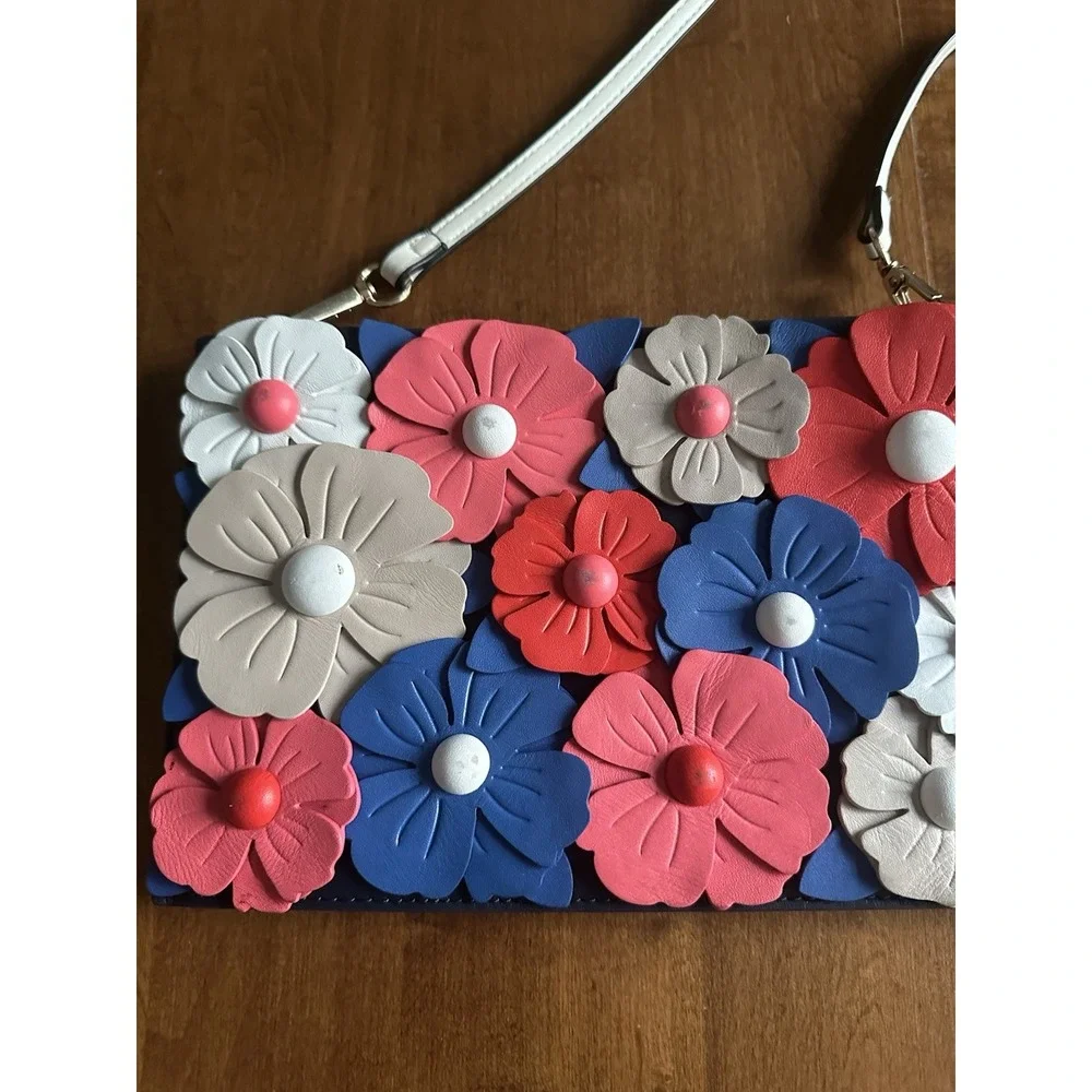 KATE SPADE Madison Daisy Lane Sima Blazer Blue Multi Clutch Shoulder Handbag